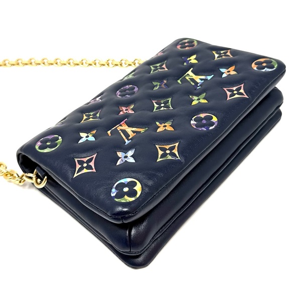 Louis Vuitton LV Garden Pochette Coussin Embossed Multicolor Monogram Navy - Picture 13 of 16
